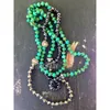 Pendant Necklaces Natural Gemstone Turquoise Hematite And Pyrite Necklace Hand Knotted Long Beaded Boho Chic Layering NecklacePendant