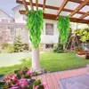 Fiori decorativi Felce artificiale verde Rattan persiano Pianta finta da appendere all'aperto Decorazione da giardino per la casa Piante in plastica Viti Parete per matrimoni