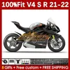 Motorcykel Svart Stockmässor för Ducati Street Fighter Panigale V4S V4R V 4 V4 S R 2018-2022 BODY 167NO.52 V-4S V-4R V4-S V4-R 21 22 2021 2022 Injektion Gjutning av kroppsarbete