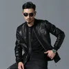 Men's Leather Faux Jacket Skull Embroidered Baseball Collar Western Motorcycle 230328