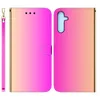 Custodie a portafoglio in pelle con superficie a specchio per Samsung S23 PLUS S22 Ultra A24 A34 A54 A14 A23 A13 A33 A53 A73 5G iphone 14 pro max 13 Gradient Holder Card ID Flip Cover pouch