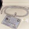 Vvs Moissanite Chain Wisiorki 925 Sterling Silver Hip Hop Biżuteria Iced Out Wisiorek