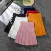 Spódnice elastyczne talia odcinek na wpół plisowany spódnica łyżwiarnia kobieta spódnice koreański styl unif spódnice plisowane mini spódnica spódnica 230328