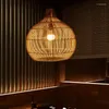 Lâmpadas pendentes Luzes de vime vintage lâmpada pendurada à mão para decoração da sala de estar Dimenção E27 Suspensão
