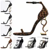 2023 Lüks Klasikler Kadın topuklu ayakkabı tasarımcısı Sandalet moda Plaj Kalın alt terlik Alfabe bayan Deri Yüksek topuk ayakkabı slayt marka ayakkabı