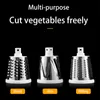 Fruit Vegetable Tools 3 In 1 Vegetable Mandoline Slicer Swift Rotary Drum Grater Nut Shredder Veggie Cutter Peeler Spiralizer Cheese Chopper 230328