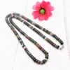 Chaînes Mode Vintage Longue Chaîne Collier Multi Agates Naturelles Pierre Agat Onyx Femmes Ethnique Prier Bouddhisme Colliers Bijoux 30 "A964