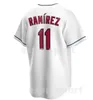 2023 Custom S-3XL Jose Ramirez Jersey 48 Emmanuel Clase 38 Steven Kwan 0 Andres Gimenez 22 Josh Naylor 1 Amed Rosario 57 Shane Bieber Baseball Jerseys Heren Dames Jeugd