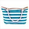 Beach Bags Canvas Handbag 2023 Striped Sen Women s Shopping Environmental 230327