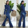 Womens Jumpsuits Rompers Fall Clothes Long Sleeve Jeans Jumpsuit Women High Waist Outfit Casual Plus Size Jumpsuit Wholesale Drop 230327