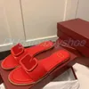 vlogo firma donna diapositiva designer uomo sandalo accessorio in pelle di vacchetta granulosa sandali di lusso con tacco Nuove scarpe da ufficio in pelle di moda estiva in pelle di agnello