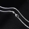 Chains WQQCR 3mm 4mm Thickness Necklace For Men 16-24 Inchs Color Silver Gold Round Necklaces Collier Men's 925 Jewelry