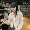 Women's Blouses Shirts Crop Design Long-sleeve Shirts Women Loose Leisure Streetwear Cool Solid Office Ladies New Summer Sunscreen Harajuku Y2k Ins Hot Y2303