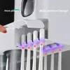 Liquid Soap Dispenser Wikostar Tempat Sikat Gigi Terbalik Adsorpsi Magnetik Pasang Dinding Otomatis Pasta Untuk Kamar Mandi 230328