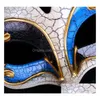 Party Masks New Venetian Ball Upper Crack Half Face Masquerade Mask Halloween Theme Cosplay Dance Makeup Dhitn