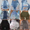 Bulk grossist rippad klippt ut denim shorts designer kvinnor sommarkläder casual hål jean shorts femme high street outfits 9595