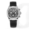 Watch Mens Watch 7750 Diamant Armbandwatch Multifunktional Automatische mechanische Bewegung Gummi -Gummi Saphir wasserdicht Montre de Luxe