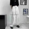 Pantaloni da uomo con cintura Harajuku Suit Fashion Casual Gamba larga Oversize Pantaloni stile coreano Streetwear Blazer maschile Y23
