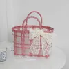 Beach Bags Handheld Gift Sheet Shoulder New Summer Transparent Straw Woven Fairy Holiday 230327