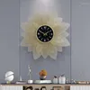 Wandklokken Metal Creative Kijk stille luxe gouden kleur eenvoudige kunst minimalistische horloge murale houten woningdecoraties