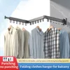 Hangers Racks Folding Clothes Hanger Retractable Cloth Drying Rack Indoor Outdoor Space Aluminum Household Organization line 230327