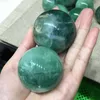 Decorative Figurines Green Fluorite Sphere Quartz Crystal Natural Stones Healing Reiki Gemstones Ball Home Decoration