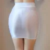 Women's Sleepwear Womens High Waisted Bodycon Mesh Skirts See Through Sheer Mini Skirt Slips Sexy Lingerie Nightwear Female Lace Trim SkirtW