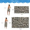 Damen Bademode Sexy Leopardenmuster Strand Wickelkleid Frauen Chiffon Pareo Schal Cover Up Kaftan Sarong Bikini Cover-Ups RöckeDamen