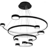 Chandeliers Simple Modern LED Chandelier Lights For Living Bedroom Foyer Dining Room Villa Pendant Indoor Lighting Home Luminarie