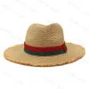 Chapeaux à large bord Mode Fedora Chapeau de paille Voyage en plein air Vacances Pare-soleil Panama Jazz Chapeau de plage en paille Hommes Femmes Protection solaire Chapeau à grand bord J2303283