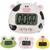 Kitchen Timers 4Pcs Cute Cartoon Animal Digital Timer Small Digital Timer Kitchen Timer with Magnetic Back 230328