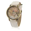 Relógios de pulso 2023 Moda Global Travel By Plane Map Men Women Watches Casual Denim Quartz Assista Sports para Kol Saati