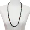 Chaînes Mode Vintage Longue Chaîne Collier Multi Agates Naturelles Pierre Agat Onyx Femmes Ethnique Prier Bouddhisme Colliers Bijoux 30 "A964