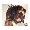 Party Masks Fine Diamond Mosaic Phoenix Lace Mask Christmas Masquerade Fun Drop Delivery 202 Dheay