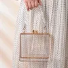 Torby wieczorowe przezroczystą rękę dla kobiet torebka narzeczona Najwyższa jakość luksusowe torebki przezroczyste imprezę akrylową torbę crossbody 230328