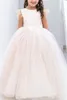 Girl Dresses Girl's Wedding Party Flower Ball Jurk Kids Pageant Eerste communie Big Bow lange mouwen witte bruidsmeisjesjurk meisjes