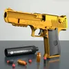 Gold Desert Eagle Shell Ejecting Toys Model M1911 Pistol Soft Bullet Fidget Toy Gun Children Shoot Outdoor Game Boys Gift S2012