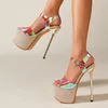 Sandals Liyke 2023 Summer Fashion Transparent Sexy Open Toe 17CM High Heels Party Dress Wedding Nightclub Women Platform Shoes 230328