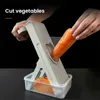 Fruktgrönsaksverktyg Spädbarn Shining Kitchen Multifunktionell Vegetabilisk Chopper Fruktskivor Morot Potatis Manual Shredder Kitchen Accessoriestools 230328