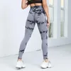 Leggings pour femmes sans couture Tie Dye femmes Sexy Fitness Gym Legging Push Up taille haute Sport pantalon vêtements