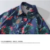 Frauenblusen y2k lila blaue Früchte Ananas Blumenhemd für Männer Frauen Vintage Sommer Strand Hawaiian lässig losen Kawaii Tops Koreanisch