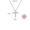 Europäischen Luxus Shiny Zirkon S925 Silber Kreuz Anhänger Halskette Mode Frauen Exquisite Halskette Kragen Kette Marke Schmuck Zubehör