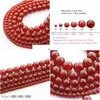 Pietra 8Mm Naturale Agat Rosso Gemma Corniola Perline Allentate Rotonde 416Mm Onice Fit Collana Fai Da Te Per Gioielli Che Fanno Drop Delivery 2 Dhmiv