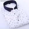 Camicie casual da uomo Camicia a maniche corte con stampa primavera estate da uomo nuova Stampa per camicia casual da uomo giovane e di mezza età Blu Viola Howdfeo W0328