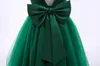 Girl's Dresses Girls Backless Princess Party Dress for Wedding Green Christmas Children Evening Tulle Gown Teen Kids Birthday Formal Long Dress