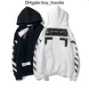 Löst herrar klassiska vita tröjor högkvalitativa modemärke hoodie designers lyxiga pullover bakre oljefärg pil x män kvinnor t shirt hoodies toppar jackor 95pn