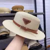 Geniş Kötü Şapkalar Designer Straw Hat Luxury Beyefendi Kapı En Kaliteli Erkek ve Kadın Güneş Şapkası J230328