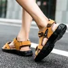 Sandals Summer Men's Sandals Outdoor Non-slip Men's Beach Sandals Handmade Genuine Leather Men's Shoes Fashion Men Sneakers 230327