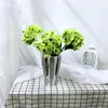 Fleurs décoratives fleur artificielle Vintage réaliste longue tige vert grandes feuilles hortensia fausse plante décor à la maison