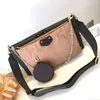 Designer bag M58980 Womens embroidered crossbody bag Round wallet card bag Womens canvas printed shoulder bag chain tote